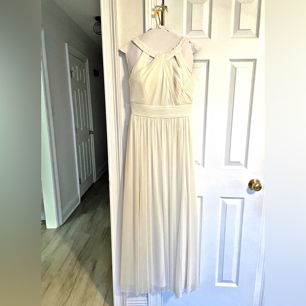 Alex Evenings White Long Formal Dress